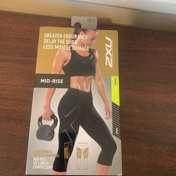 2 XU MCS bonded midrise lightweight quick drying coat waistband leggings - Picture 3 of 8